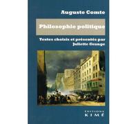 Philosophie politique - Auguste Comte - Kime - broché - Essai