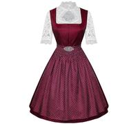 Philosophie Politique Médiévale Robe pour femme, tenue de scène, style, manches courtes, style Dirndl Cahier D'histoire Médiévale (Red, L)