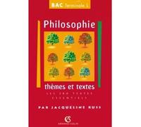 Philosophie. Thèmes et Textes. BAC terminale L Les 380 textes essentiels - Jacqueline Russ - Armand Colin - broché - Scolaire / Universitaire