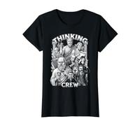 Philosophie Thinking Crew Philosopher Funny Philosophers T-Shirt Graphique avec Valeur, Femme, Noir, XL