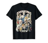 Philosophie Thinking Crew Philosopher Funny Philosophers T-Shirt Graphique avec Valeur, Homme, Noir, S