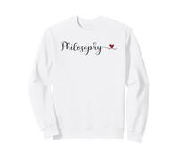 Philosophie - Typographie Manuscrite avec Un cœur Sweatshirt