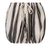 Philosophy di Lorenzo Serafini - Mini-jupe en coton rayé avec cordon de serrage à la taille - Femme - Jupes - Beige - Taille: 38 FR