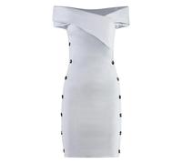 Philosophy di Lorenzo Serafini - Mini-robe à boutons ornés - Femme - Robes - Gris - Taille: 40 FR