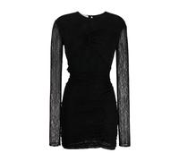 Philosophy di Lorenzo Serafini - Mini-robe ruchée en dentelle de Chantilly - Femme - Robes - Noir - Taille: 36 FR