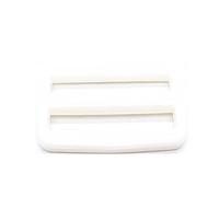 PHILSP Lot de 10 boucles coulissantes réglables en plastique pour ceinture, sac à dos, blanc, taille L