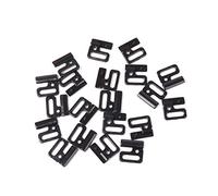 PHILSP Lot de 10 boucles de bralette rectangulaires en plastique à coudre pour soutien-gorge de maillot de bain Noir 14 mm
