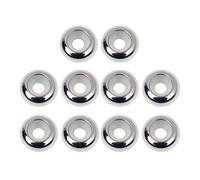 PHILSP Lot de 10 perles intercalaires en caoutchouc et acier inoxydable pour bracelet à perles Argenté