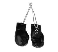 PHILSP Mini gants de boxe miniatures - Décoration de Noël à suspendre ou afficher des souvenirs - Pour la maison - Noir