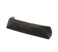 PHILSP Mini poche à stylo classique en cuir PU - Étanche - Portable - Pour étudiants et adultes - Noir