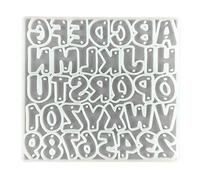 PHILSP Moule en silicone transparent avec lettres de l'alphabet et chiffres, pour boucles d'oreilles