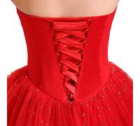 PHILSP Robe Ruban 118 Pouces Robe De Mariée Zipper Remplacement Réglable Corset Dos Kit Lacets Satin Ruban Cravates pour Robe De Soirée De Banquet De Mariée Rouge