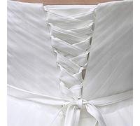 PHILSP118 Pouces Robe de mariée Fermeture à glissière Remplacement réglable Corset Dos Kit Lacet Satin Ruban Liens pour la mariée Banquet Robe de soirée Blanc