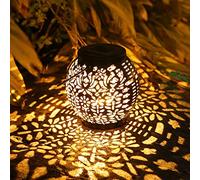 PhilzOps Lanterne Solaire de Jardin, Lumière Exterieur Suspendue IP65 Étanche Lanterne Solaire Rechargeable Effet de Projection d'étoiles Decorative pour Jardin Festive Fête Cour Table Couloir