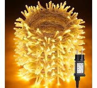 PhilzOps Noël Guirlande Lumineuse Exterieure, 100M 1000 LED Blanc Chaud Guirlande Décorative Intérieur Prise 8 Modes Étanche Lumières de Noël pour Sapin Fête Maison Soirée Mariage, Fil Transparent
