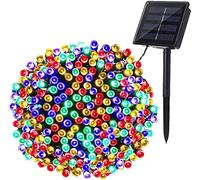 PhilzOps Noel Guirlande Lumineuse Solaire, 22M 200 LED, Exterieur Sapin de Noël Lumière 8 Modes Étanche Décoration Lampe pour Intérieur Jardin Patio Mariage Fête Anniversaire, Coloré