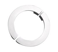 PhIree 2 Pièces Poignées de Tiroir Demi-Cercle Boutons D'Armoire En Alliage de Zinc Demi-Cercle Poignées de Porte Placard Poignée Leviers de Porte, Trou Distance 128Mm (Couleur Brossée)/Brushed Colo