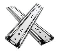 PhIree Glissière de Tiroir Robuste, Guide de Roulement À Billes Entièrement Étendu, Glissière Industrielle de 51 de Large, Acier Laminé À Froid, Charge de 68 Kg/Silver/18In/450Mm