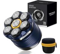 Phisco Rasoir électrique pour homme avec étui de voyage et chargement USB-C, sans fil, étanche humide/sec, rasoir rotatif