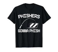 Phishers Gonna Phish - Jeu de cybersécurité Master Hacker T-Shirt Graphique avec Valeur, Homme, Noir, M