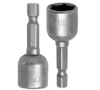 PHITUODA 1/4 Hex Magnétique Tournevis Écrou Foret 12mm Adaptateur de Douille Changement Rapide pour Outils Électriques 2 Pièces