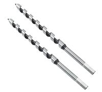 PHITUODA Lot de 2 forets hélicoïdaux à bois de 1,6 cm x 30,5 cm avec tige hexagonale de 1,27 cm, parfaits pour le bois doux et dur, le plastique, les cloisons sèches, le PVC