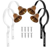 PHITUODA Lot de 4 cloches de magasinage pour ouverture de porte, sonnette de porte antique en métal à suspendre, cloches de dressage de chien pour l'apprentissage de la propreté