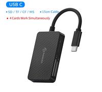 PHIXERO-Lecteur de carte 4-en-1 USB3.0/USB-C SD Micro SD TF CF MS Compact Flash Card Adapter for Laptop PC Multi OTG Smart Card Read - Type USB C (Synchronize)