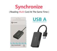 PHIXERO-Lecteur de carte mémoire multi USB 3.0,2TB,4 en 1Micro SD TF CF MS,adaptateur Type C Microsd Stick Switch pour caméra PC - Type Synchronize (USB A)