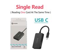 PHIXERO-Lecteur de carte mémoire multi USB 3.0,2TB,4 en 1Micro SD TF CF MS,adaptateur Type C Microsd Stick Switch pour caméra PC - Type Single Read (USB C)