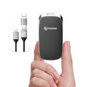 PHIXERO P20 Disque SSD externe portable 1 To, jusqu'à 2050 Mo/s, disques SSD externes avec câble USB C 2 en 1 avec indicateur LED, disque dur portable USB 3.2 Gen 2 pour iPhone 15/16 Pro, Mac, PC et