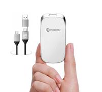PHIXERO P20 Disque SSD externe portable 2 To, jusqu'à 2050 Mo/s, disques SSD externes avec câble USB C 2 en 1 avec indicateur LED, disque dur portable USB 3.2 Gen 2 pour iPhone 15/16 Pro, Mac, PC et