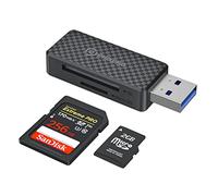 PHIXERO SD Card Reader for Camera Memory Card, 2 in 1 Micro SD/SD Card Reader USB C with 5Gbps Super Speed Memory Card Reader Compatible with Computer with USB-A Port and More USB A Devices