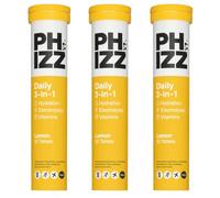 Phizz Electrolytes, Multivitamines & Comprimés d'hydratation - 60 comprimés de réhydratation effervescents - 18 vitamines et minéraux, vitamine C, végane, végétarien et hypocalorique (Citron)