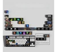 PHJEDXCM LOL 30 capuchons de clavier mécanique de jeu PC gravés au laser avec chaque portrait passif et compétences compatibles avec n'importe quel clavier mécanique (MasterYi)