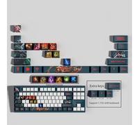 PHJEDXCM LOL Lot de 30 capuchons de clavier mécanique de jeu pour PC gravés au laser avec chaque portrait passif et compétences compatibles avec n'importe quel clavier mécanique (Miss Fortune)