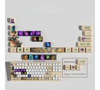 PHJEDXCM LOL Lot de 30 capuchons de clavier mécanique de jeu sur PC gravés au laser avec chaque portrait passif et compétences compatibles avec n'importe quel clavier mécanique (KAISA)