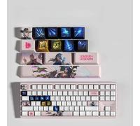 PHJEDXCM LOL Lot de 30 capuchons de clavier mécanique de jeu sur PC gravés au laser avec chaque portrait passif et compétences compatibles avec n'importe quel clavier mécanique (14 touches cendrées)