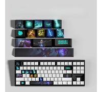 PHJEDXCM LOL Lot de 30 capuchons de clavier mécanique de jeu sur PC gravés au laser avec chaque portrait passif et compétences compatibles avec n'importe quel clavier mécanique (14 touches Karthus)
