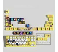 PHJEDXCM LOL Lot de 30 capuchons de clavier mécanique de jeu sur PC gravés au laser avec chaque portrait passif et compétences compatibles avec n'importe quel clavier mécanique (Smolder)