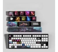PHJEDXCM LOL Lot de 30 capuchons de clavier mécaniques de jeu sur PC gravés au laser avec chaque portrait passif et compétences compatibles avec n'importe quel clavier mécanique (bruyère 14 touches)