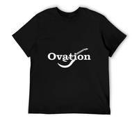 PHKVY FIT Ovation Electric Guitar Logo T-Shirt Mens Round Neck Short Sleeves Casual T-Shirt