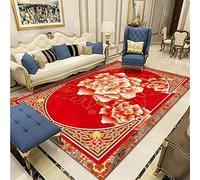 PHLCF Accessoires de décoration de Maison Tapis de Cuisine Grande Chambre Tapis Rouge Salon Tapis rectangulaire Facile d'entretien décoration Bureau Tapis de Patio 50X80CM 1ft 7.7 "X2ft 7.5"