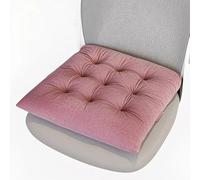 PHLCF Coussin carré en Velours Cristal 40 x 40 cm avec Attaches : Lavable et Multi-usages pour chaises de Salle à Manger, de Bureau et de Sol (Sable de soja)
