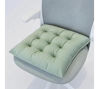 PHLCF Coussin carré en Velours Cristal 40 x 40 cm avec Attaches : Lavable et Multi-usages pour chaises de Salle à Manger, de Bureau et de Sol (Vert soja)