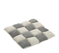 PHLCF Coussin de Chaise Patchwork 42 cm - Coussin de siège antidérapant à Poils Longs avec Attaches, Motif à Carreaux Multicolores pour chaises de Cuisine et de Salle à Manger (Multicolore disponi