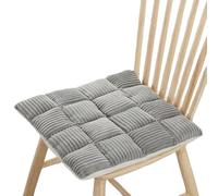 PHLCF Coussin de Chaise Patchwork 42 cm - Coussin de siège antidérapant à Poils Longs avec Attaches, Motif à Carreaux Multicolores pour chaises de Cuisine et de Salle à Manger (Multicolore disponi