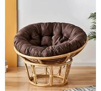 PHLCF Coussin de Chaise Rond imperméable - Coussin de hamac rembourré pour Fauteuil Suspendu et Fauteuil à Bascule, Coussin de canapé de Jardin Amovible à Fermeture éclair (Marron 70 cm/28 po)