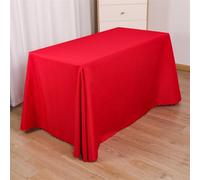PHLCF Nappe en Polyester 160 x 180 cm Rouge, pour Tables rectangulaires intérieures et extérieures, Mariage, Anniversaire, fête, décoration de Table