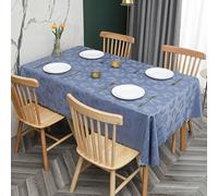 PHLCF Nappe imperméable 160 x 260 cm PVC imperméable Facile à Nettoyer Nappe rectangulaire en Vinyle Nappe rectangulaire pour Table à Manger
